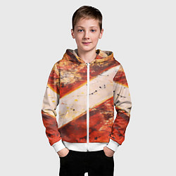 Толстовка на молнии детская Горная порода, цвет: 3D-белый — фото 2