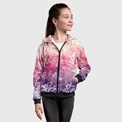 Толстовка на молнии детская Абстракция - паутинка на сине-красном фоне, цвет: 3D-черный — фото 2