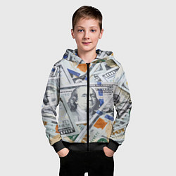 Толстовка на молнии детская Сто зеленых, цвет: 3D-черный — фото 2