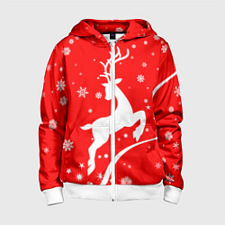 Детская толстовка на молнии Christmas deer