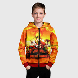 Толстовка на молнии детская Кунг-фу Панда Best Friend, цвет: 3D-красный — фото 2