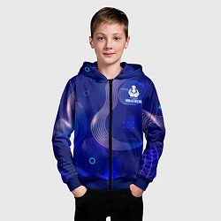 Толстовка на молнии детская Радио Новая Песня с молнией, цвет: 3D-синий — фото 2