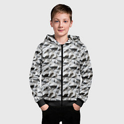 Толстовка на молнии детская Камни, цвет: 3D-черный — фото 2