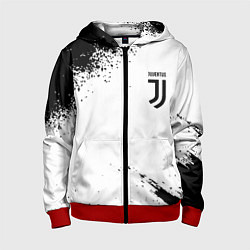 Толстовка на молнии детская Juventus sport color black, цвет: 3D-красный