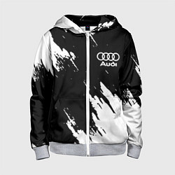 Детская толстовка на молнии Audi краски белые