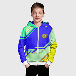 Толстовка на молнии детская Half life sport game, цвет: 3D-белый — фото 2