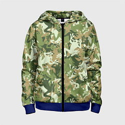 Детская толстовка на молнии Лягушата камуфляж