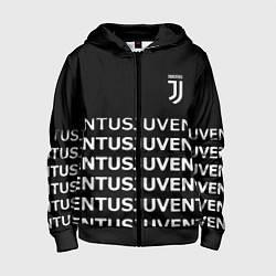 Толстовка на молнии детская Juventus pattern fc club steel, цвет: 3D-черный