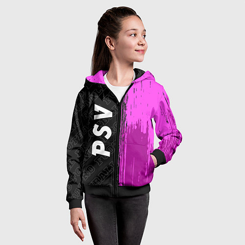 Детская толстовка на молнии PSV pro football по-вертикали / 3D-Черный – фото 4