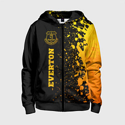 Детская толстовка на молнии Everton - gold gradient по-вертикали