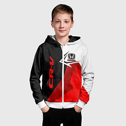 Толстовка на молнии детская Honda CR-V - sport uniform, цвет: 3D-белый — фото 2