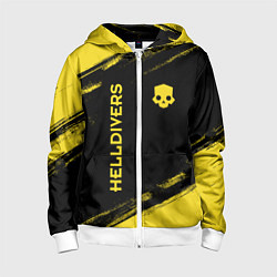 Толстовка на молнии детская Helldivers: Skull Logo, цвет: 3D-белый