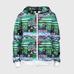 Толстовка на молнии детская Abstract color pattern, цвет: 3D-белый