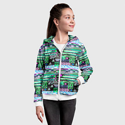 Толстовка на молнии детская Abstract color pattern, цвет: 3D-белый — фото 2