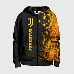 Детская толстовка на молнии Juventus - gold gradient по-вертикали