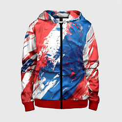 Толстовка на молнии детская Im from Russia, цвет: 3D-красный