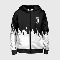 Толстовка на молнии детская Juventus fire, цвет: 3D-черный