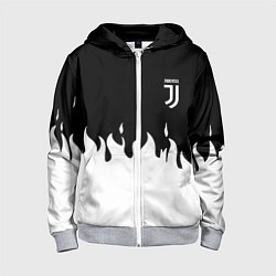 Толстовка на молнии детская Juventus fire, цвет: 3D-меланж