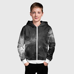 Толстовка на молнии детская Монохромный космос, цвет: 3D-белый — фото 2