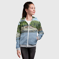 Толстовка на молнии детская Троицко-байновское месторождение глины, цвет: 3D-меланж — фото 2