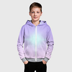 Толстовка на молнии детская Свечение белой звезды, цвет: 3D-меланж — фото 2