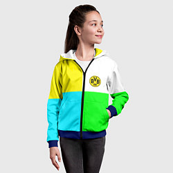 Толстовка на молнии детская Borussia color cport, цвет: 3D-синий — фото 2
