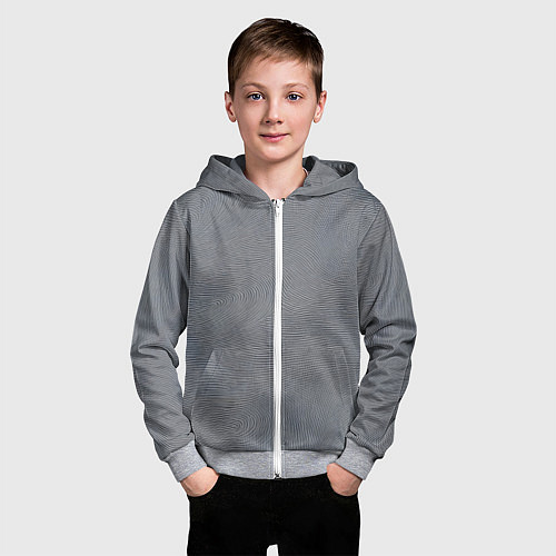 Детская толстовка на молнии Отпечатки / 3D-Меланж – фото 3