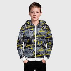 Толстовка на молнии детская Hip hop wall, цвет: 3D-белый — фото 2