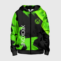 Детская толстовка на молнии Xbox one green flame