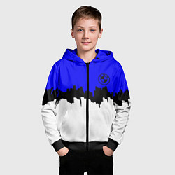 Толстовка на молнии детская BMW sport texture, цвет: 3D-черный — фото 2
