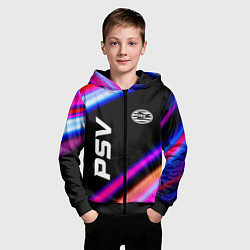 Толстовка на молнии детская PSV speed game lights, цвет: 3D-черный — фото 2