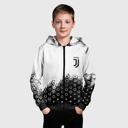 Детская толстовка на молнии Juventus sport steel / 3D-Черный – фото 3
