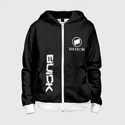 Детская толстовка на молнии Buik logo white