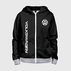 Детская толстовка на молнии Volkswagen logo white