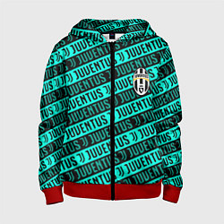 Детская толстовка на молнии Juventus pattern logo steel