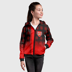 Толстовка на молнии детская Arsenal fc sport geometry steel, цвет: 3D-черный — фото 2