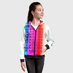 Толстовка на молнии детская Imagine Dragons neon rock, цвет: 3D-черный — фото 2