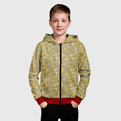 Толстовка на молнии детская Человечки в шляпе, цвет: 3D-красный — фото 2