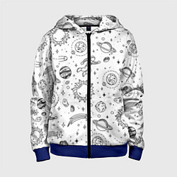 Детская толстовка на молнии Космически