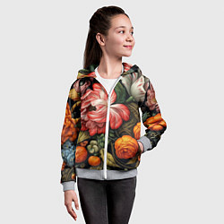 Толстовка на молнии детская Набивной рисунок, цвет: 3D-меланж — фото 2