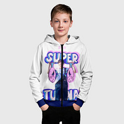 Толстовка на молнии детская BTS Super Tuna, цвет: 3D-синий — фото 2