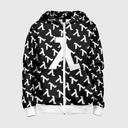 Детская толстовка на молнии Half liife logo pattern