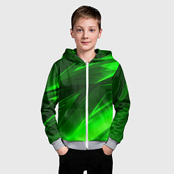 Толстовка на молнии детская Кислотные стрипсы неон, цвет: 3D-меланж — фото 2