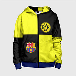 Детская толстовка на молнии Barcelona x Borussia