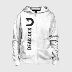 Толстовка на молнии детская Deadlock glitch на светлом фоне по-вертикали, цвет: 3D-белый