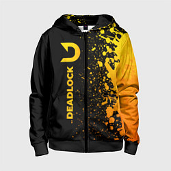 Толстовка на молнии детская Deadlock - gold gradient по-вертикали, цвет: 3D-черный