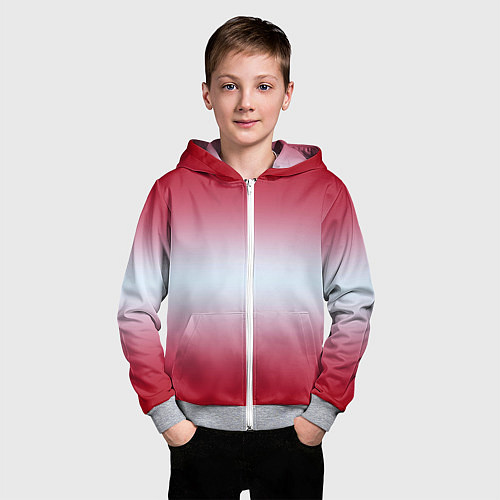 Детская толстовка на молнии Gradient color / 3D-Меланж – фото 3