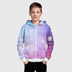 Толстовка на молнии детская Абстрактный фон с бликами, цвет: 3D-белый — фото 2
