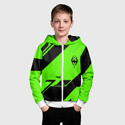 Толстовка на молнии детская The Elder Scrolls geometry steel, цвет: 3D-белый — фото 2
