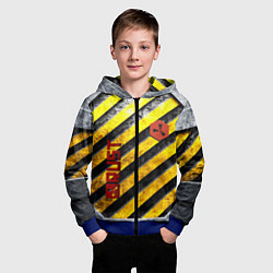 Толстовка на молнии детская RUST grunge, цвет: 3D-синий — фото 2